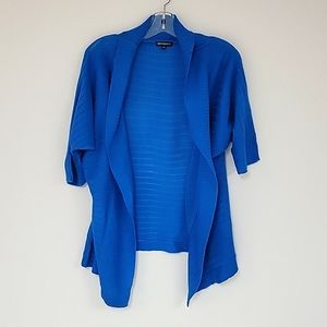 Introspect lightweight cardigan sweater royal blue L